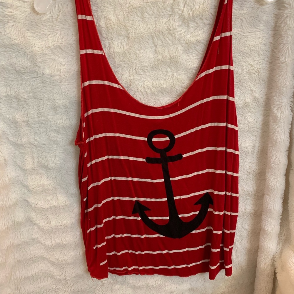 Black Anchor Tank Top